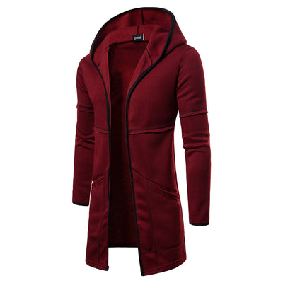 Suéter Cardigan con Capucha de Color Sólido para Hombre - Image 10