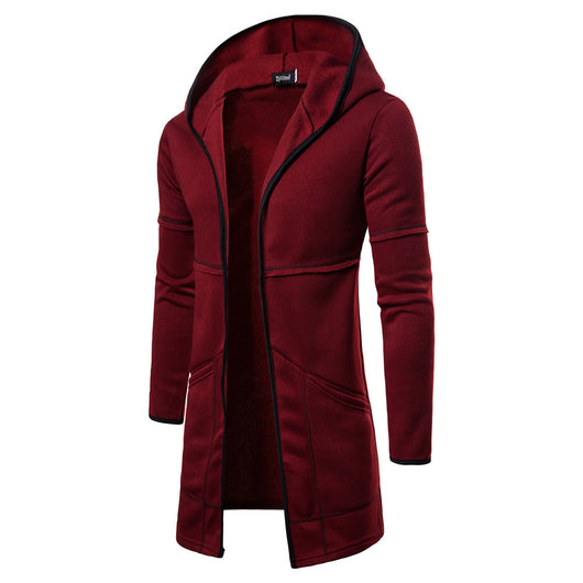 Suéter Cardigan con Capucha de Color Sólido para Hombre - Image 10