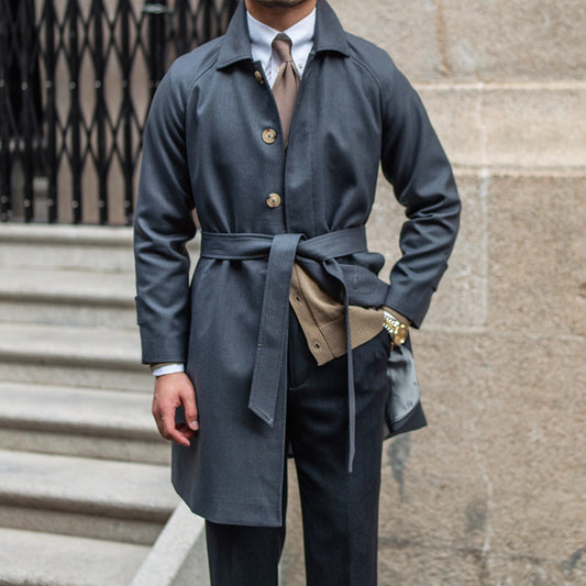 Abrigo Trench de Lana Sencillo Elegancia Atemporal