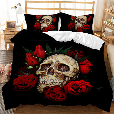 Juego de Edredón Estampado con Calaveras en Impresión Digital - Image 2