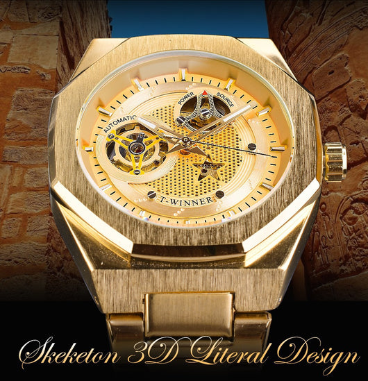 Reloj Automático de Movimiento Mecánico con Diseño Hueco - Image 12