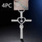 Infinity Love God We Trust Christian Cross Birthstone Crystal Pendant Necklace Colour Gems Zircon Heart Necklace Women Jewelry 4PC 7Style