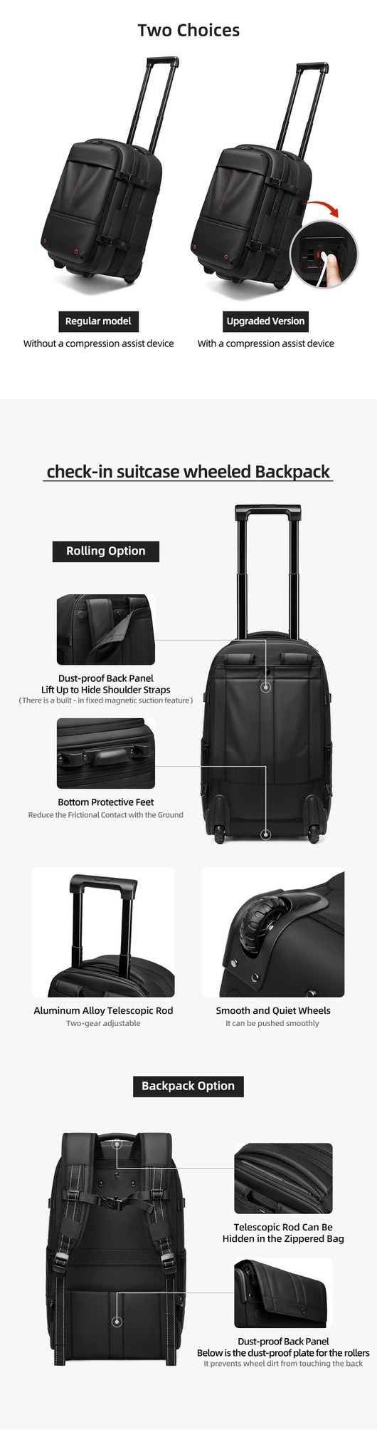 Mochila Trolley Expandible de Gran Capacidad para Viajes de Negocios - Image 41