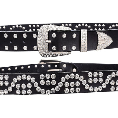 Cinturón de Cuero para Mujer con Hebilla de Diamantes y Pasador de Cuero Vacuno - Image 19
