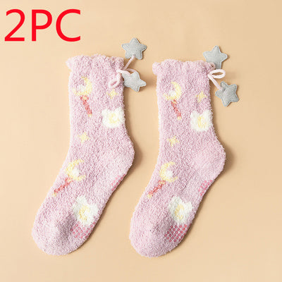 Calcetines Térmicos Gruesos para Mujer Estilo Coreano con Forro Polar - Image 12
