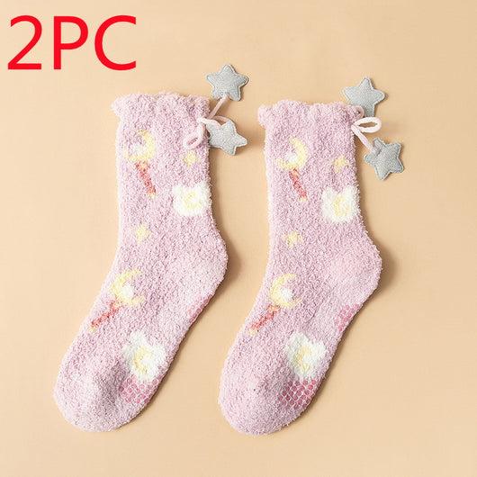 Calcetines Térmicos Gruesos para Mujer Estilo Coreano con Forro Polar - Image 12