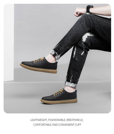 Tenis Casuales Hombre Cordones Punta Redonda Diseño Clásico - Image 12