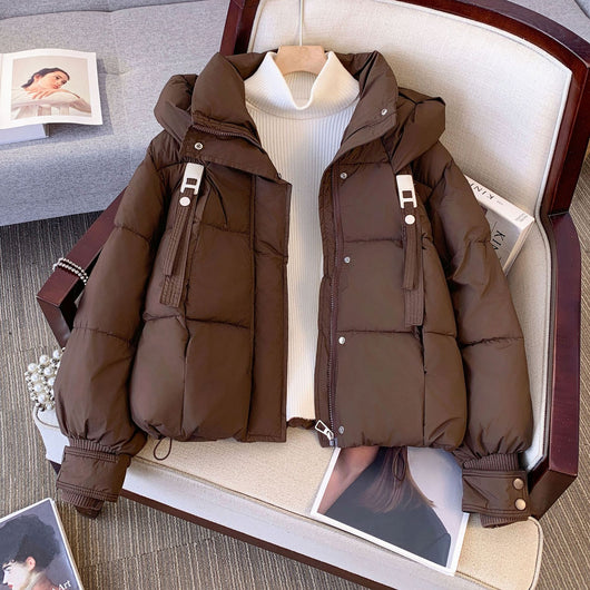 Chaqueta Acolchada Corta Estilo Coreano para Mujer - Image 18
