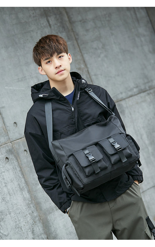 Bolsa Crossbody de Lona Utilitaria Estilo Japonés para Hombre - Image 13