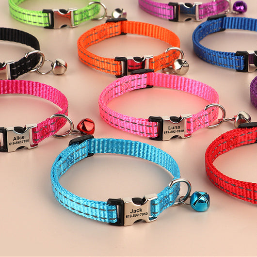 Collar Reflectante Antideslizante para Gatos con Grabado Personalizado - Image 15