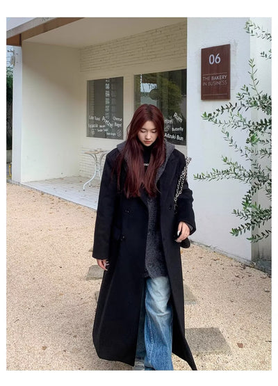 Abrigo Largo de Lana Estilo Británico Clásico para Primavera - Image 10