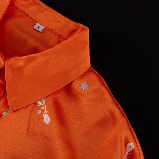 Conjunto Elegante: Blusa Estampada de Manga Larga con Falda Cola de Pez - Image 14