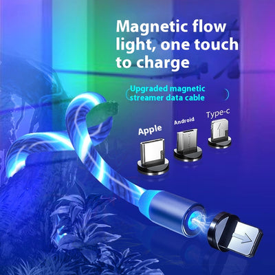 Cable USB Magnético 3 en 1 con Diseño Arcoíris - Carga Rápida Universal