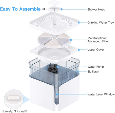 Dispensador Automático de Agua con Filtro de Carbón Activado para Gatos - Image 3