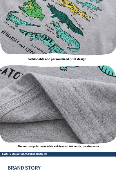 Playera Infantil de Verano con Estampado y Bordado de Dibujos Animados - Image 12