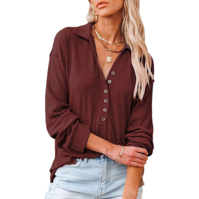 Camisa de Manga Larga a Rayas con Solapa - Diseño Casual Versátil