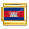 Dorado Background World Flag Photo Epoxy Italian Module Bracelet ICY0001CB Cambodia