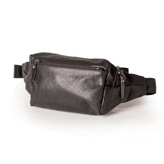 Bolsa Pectoral de Cuero Negro para Hombre - Image 6