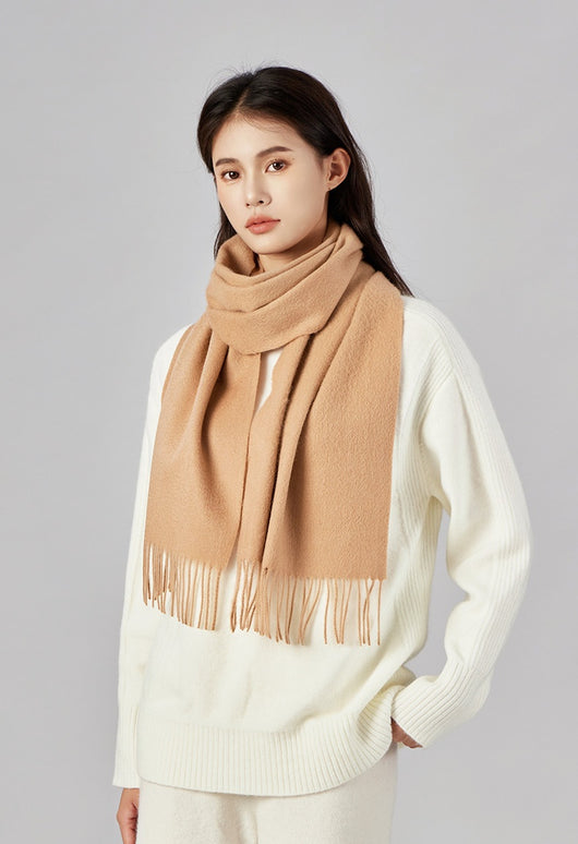 Bufanda de Lana Premium Gruesa para Invierno - Colores Sólidos Versátiles - Image 33