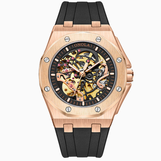 Reloj Automático para Hombre con Correa de Silicona Resistente al Agua - Image 5