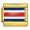 Dorado Background World Flag Photo Epoxy Italian Module Bracelet ICY0001CR Costa Rica