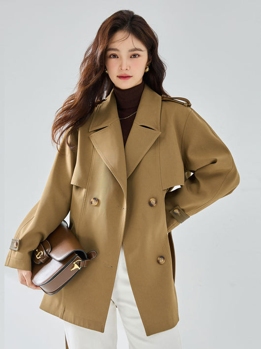 Gabardina Corta Elegante Casual para Mujer - Image 4