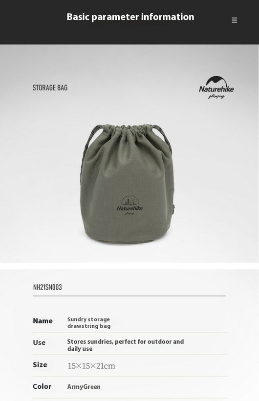 Bolsa Organizadora de Utensilios de Campamento con Cordón - Image 9