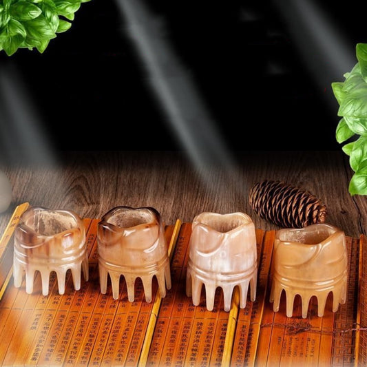Peine Masajeador de Cuerno para Cabello y Cuero Cabelludo