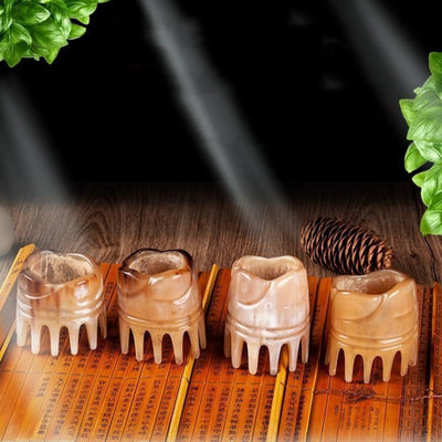 Peine Masajeador de Cuerno para Cabello y Cuero Cabelludo