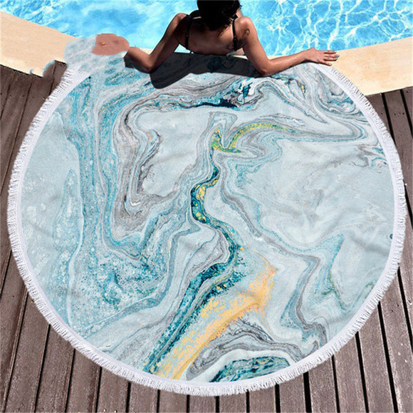 Toalla de Playa con Efecto Marmolado