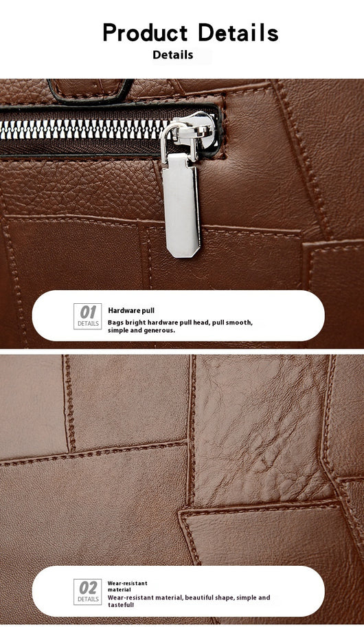 Bolsa Bandolera de Un Solo Hombro en Color Sólido con Cierre - Image 17