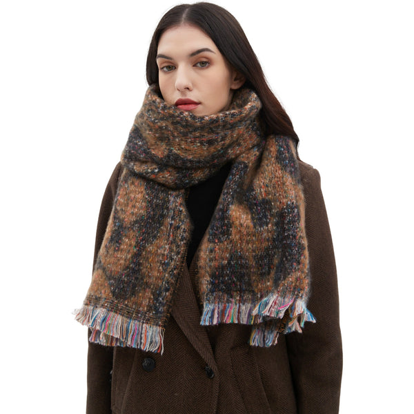 Bufanda Corta Estampado Leopardo Unisex - Diseño Europeo y Americano