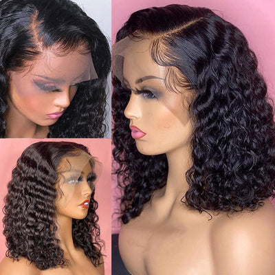 Peluca Frontal de Encaje Transparente Onda Profunda - Cabello Humano Rizado - Image 10