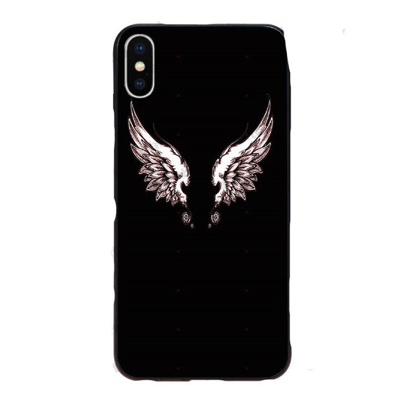 Funda para iPhone con Alas de Ángel y Demonio - Diseño Dual Simbólico