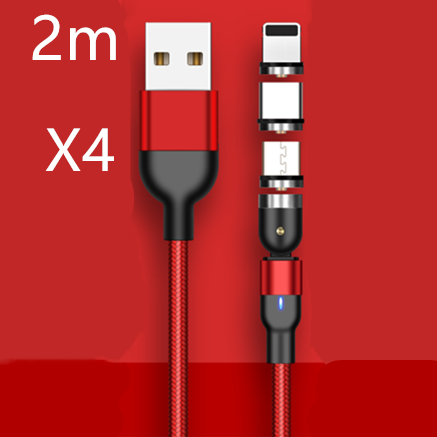 Cable de Carga Magnético Rotativo 540° - Conector Universal Tres en Uno - Image 25