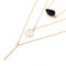 Retro Ethnic Estilo Multi-layer Suit Necklace Negro