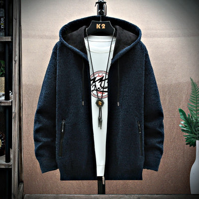 Cardigan Hoodie Acolchado de Terciopelo para Hombre - Image 3
