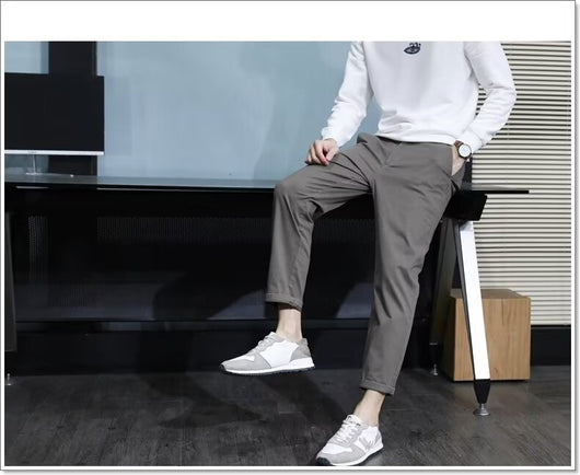 Pantalones Casuales Elegantes Slim Fit con Corte Cónico para Hombre - Image 17