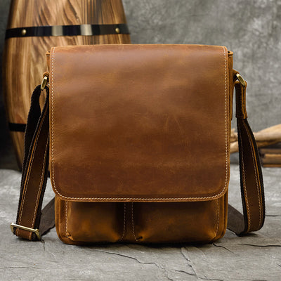 Bolso de Cuero Genuino para Hombre con Bandolera Simple - Image 2
