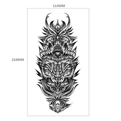 Tatuaje Temporal Transferible - Patrón Animal Tigre y León Media Manga - Image 61