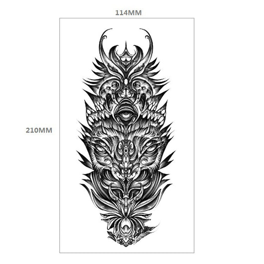 Tatuaje Temporal Transferible - Patrón Animal Tigre y León Media Manga - Image 61