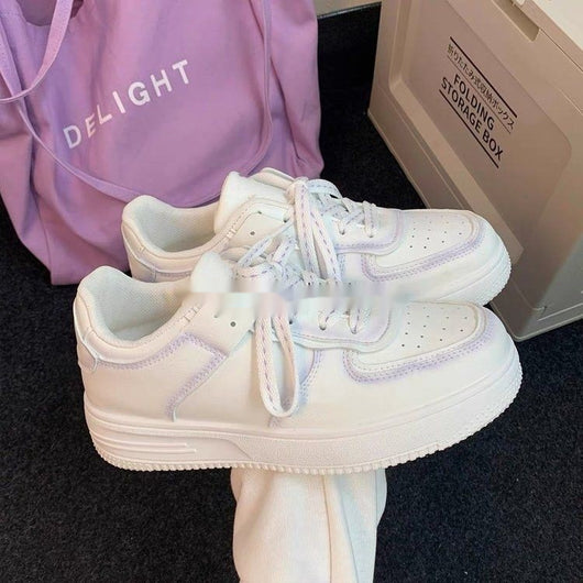 Tenis Blancos Bordados Versátiles para Mujer - Image 3