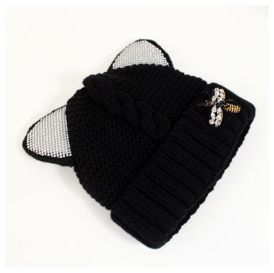 Gorro de Punto con Orejas de Gato y Brillantes - Image 16