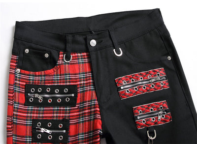 Jeans Rectos Hombre con Panel Colorblock Negro sin Estiramiento - Image 10