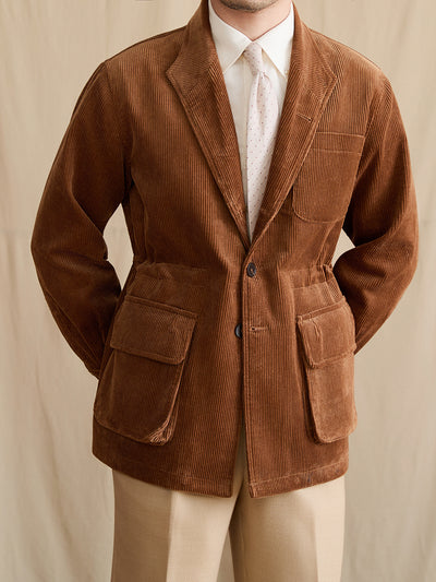 Chaqueta Polo Retro de Pana para Hombre - Cálida y Elegante - Image 11