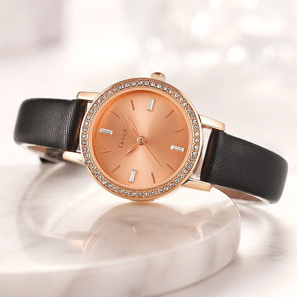 Reloj de Moda para Estudiantes con Diamantes de Cuarzo para Mujer