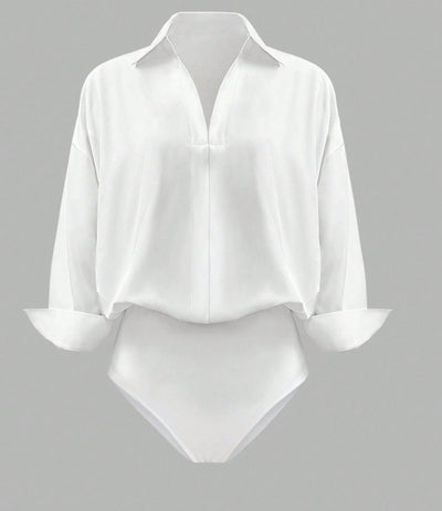 Blusa Entallada Cuello Mao Manga Tres Cuartos para Mujer - Image 17