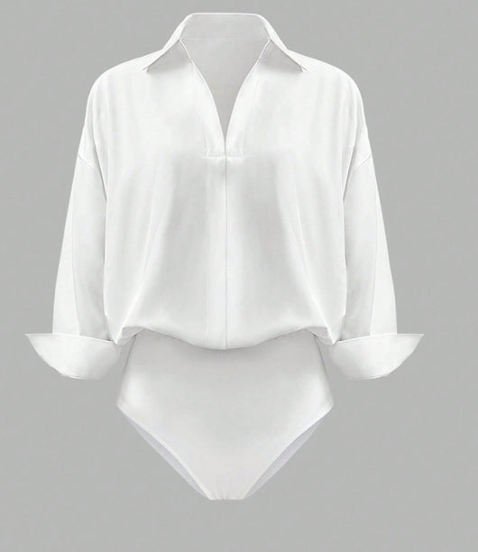 Blusa Entallada Cuello Mao Manga Tres Cuartos para Mujer - Image 17