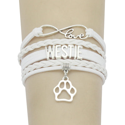 Pulsera Trenzada con Dije de Patita de Perro en Aleación - Image 6