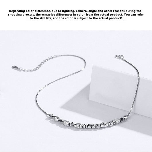 Pulsera Tobillera Plata 925 con Baño de Oro Blanco y Perlas Redondas - Image 8